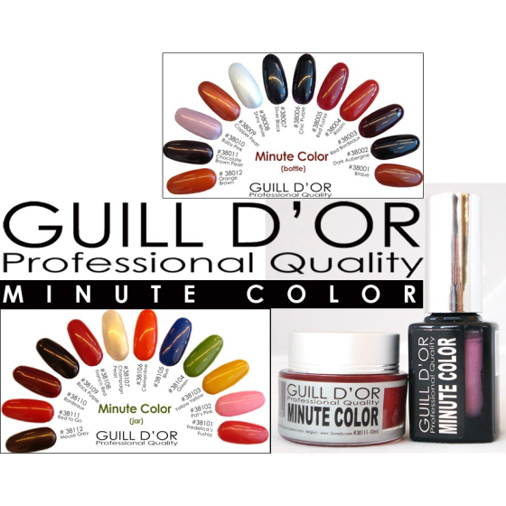 GUILL D´OR Minute Color Gel - Chocolate Brown Pearl 10ml