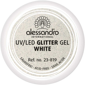 alessandro UV GLITTER GEL - FINE White  5g / 4,58ml / 016 fl.oz
