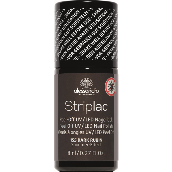 alessandro STRIPLAC UV/LED Nail Polish Dark Rubin Shimmer 8ml (No 55)